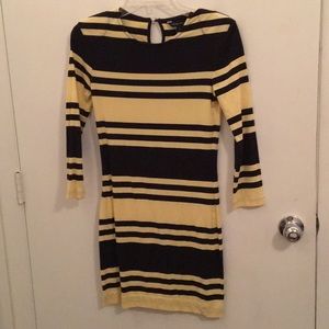 Black and yellow striped dress